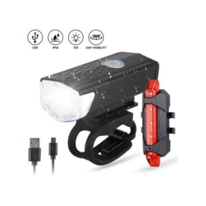 Ensemble de lumières de vélo rechargeables étanches LED intelligentes pour vélo